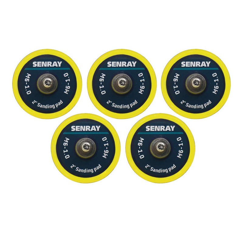SENRAY 2 Inch DA Polisher & Sander Pad 5PCS - M6 Thread - Hook & Loop Random Orbital Backing Plate - Image 1